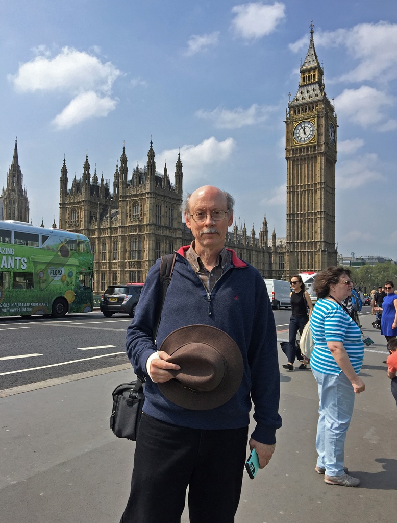 Bob with Houses of Parliament